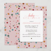 Polka Dots Baby Sprinkle Baby shower Kaart (Voorkant / Achterkant)