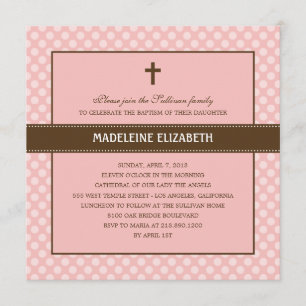 Polka Dots Baptism/Christening Uitnodiging