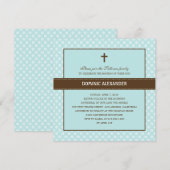 Polka Dots Baptism/Christening Uitnodiging (Voorkant / Achterkant)