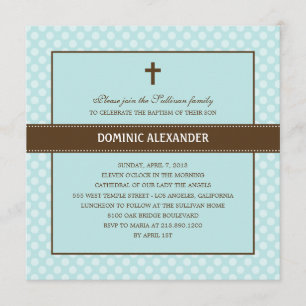 Polka Dots Baptism/Christening Uitnodiging