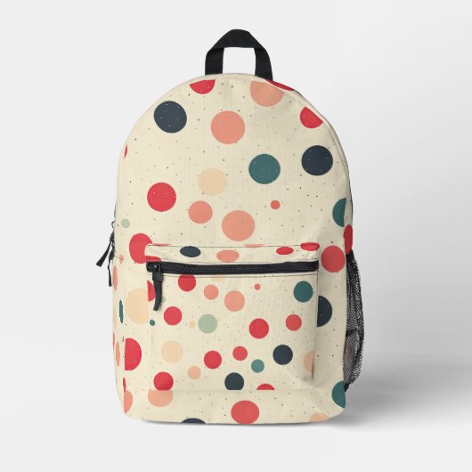 Polka Dots Bedrukte Rugzak (Voorkant)