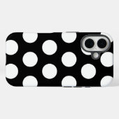 Polka Dots Black en White Case-Mate iPhone Case (Achterkant (horizontaal))