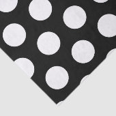 Polka Dots Black en White Tissuepapier (Detail)