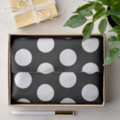 Polka Dots Black en White Tissuepapier (Geschenk)