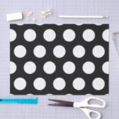 Polka Dots Black en White Tissuepapier (Craft)