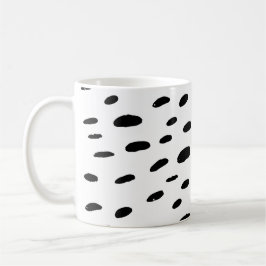 Polka Dots Black Polka Dots Dalmatian Pattern Koffiemok