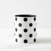 Polka Dots Black White Retro Mok (Midden)