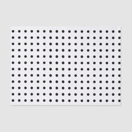 Polka Dots Black & White Transparant-weefselpapier Tissuepapier (Voorkant)
