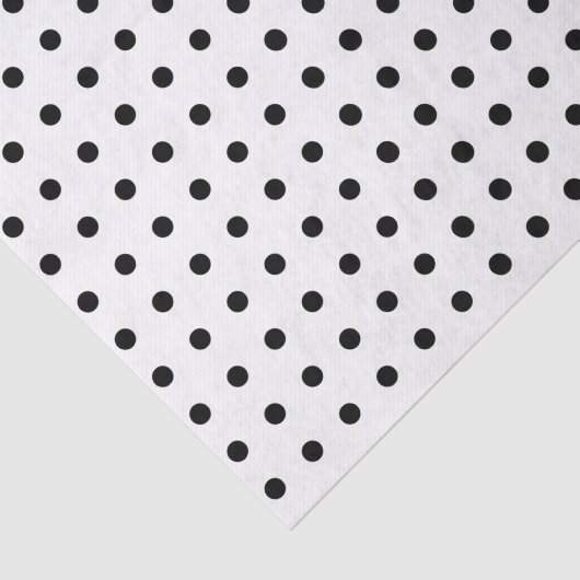 Polka Dots Black & White Transparant-weefselpapier Tissuepapier (Detail)