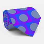 Polka Dots Blauw Paarse Grijs 4Robby Stropdas (Opgerold)