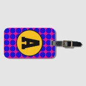 Polka Dots blue Bagagelabel (Voorkant (horizontaal))