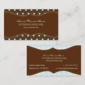 Polka Dots Blue Chocolate visitekaartjes (Voorkant / Achterkant)