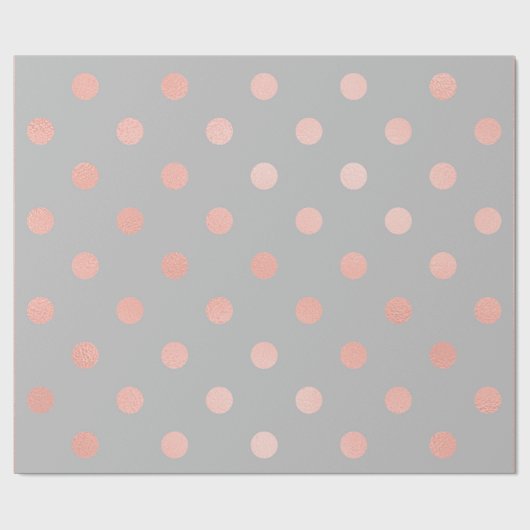 Polka Dots Blush Roos Peach Grey Minimal Elegant Cadeaupapier (Vlak)