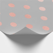 Polka Dots Blush Roos Peach Grey Minimal Elegant Cadeaupapier (Hoek)