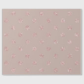 Polka Dots Blush Roos Powder Swarovski Crystals Cadeaupapier (Vlak)