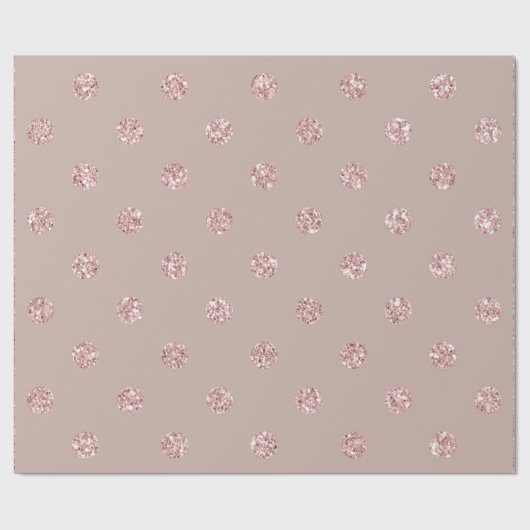 Polka Dots Blush Roos Powder Swarovski Crystals Cadeaupapier (Vlak)