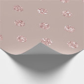 Polka Dots Blush Roos Powder Swarovski Crystals Cadeaupapier (Hoek)