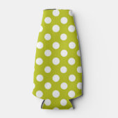 Polka Dots Bottle Cooler/Green/White Flesjeskoeler (Voorkant)
