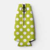 Polka Dots Bottle Cooler/Green/White Flesjeskoeler (Achterkant)