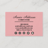 Polka Dots Bow Pattern Visitekaartje (Achterkant)