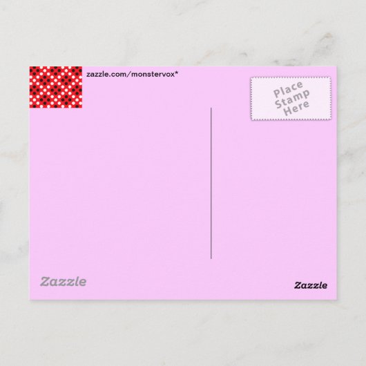 Polka dots briefkaart (Achterkant)