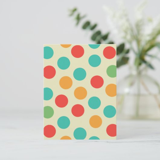 Polka Dots Briefkaart (Staand voorkant)