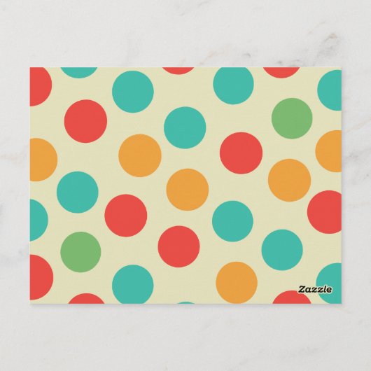 Polka Dots Briefkaart (Achterkant)