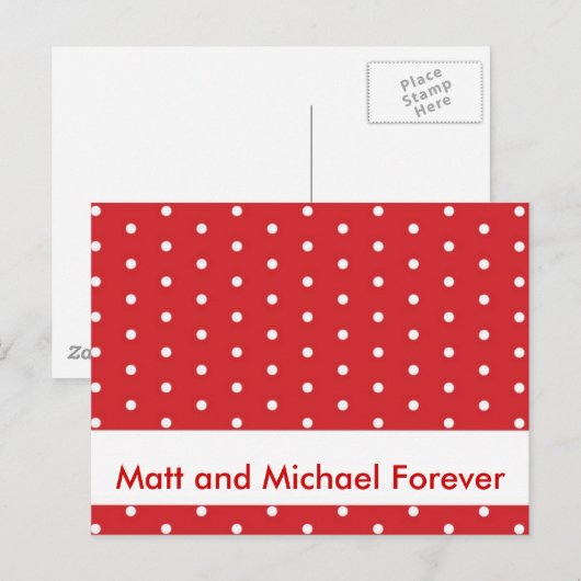 Polka Dots Briefkaart (Voorkant / Achterkant)