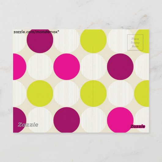 Polka Dots Briefkaart (Achterkant)
