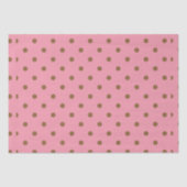 Polka Dots Brown op Roze Tissuepapier (Voorkant)