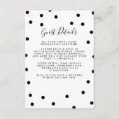 Polka Dots Bruiloft Gast Informatie Details Informatiekaartje (Voorkant)
