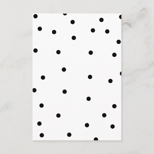 Polka Dots Bruiloft Gast Informatie Details Informatiekaartje (Achterkant)