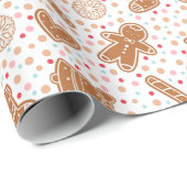 Polka Dots Bruin en Wit Vakantie Kerstmis Cadeaupapier (Rol Hoek)