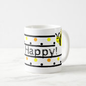 Polka Dots Bumble Bee Koffiemok (Voorkant rechts)