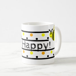 Polka Dots Bumble Bee Koffiemok