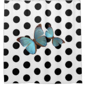 Polka Dots & Butterflies Douchegordijn (Voorkant)