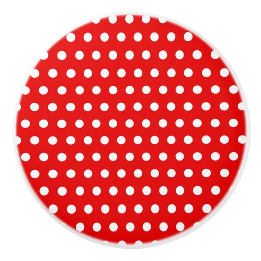 Polka Dots Ceramic Knob. Keramische Knop (Voorkant)