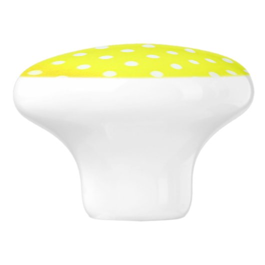 Polka Dots Ceramic Knob. Keramische Knop (Zijkant)