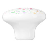 Polka Dots Ceramic Knob. Keramische Knop (Zijkant)