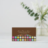 Polka Dots Chocolate visitekaartjes (Staand voorkant)
