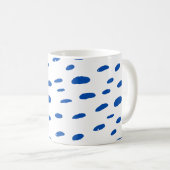 Polka Dots Cobalt Blue Pattern Koffiemok (Voorkant rechts)