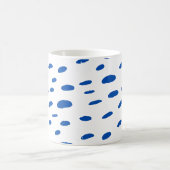 Polka Dots Cobalt Blue Pattern Koffiemok (Center)