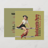 polka dots cowgirl western bachelorette kaart (Voorkant / Achterkant)