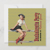 polka dots cowgirl western bachelorette kaart (Voorkant)