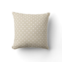 Polka Dots Cream Beige Neutral Colors Sierkussen