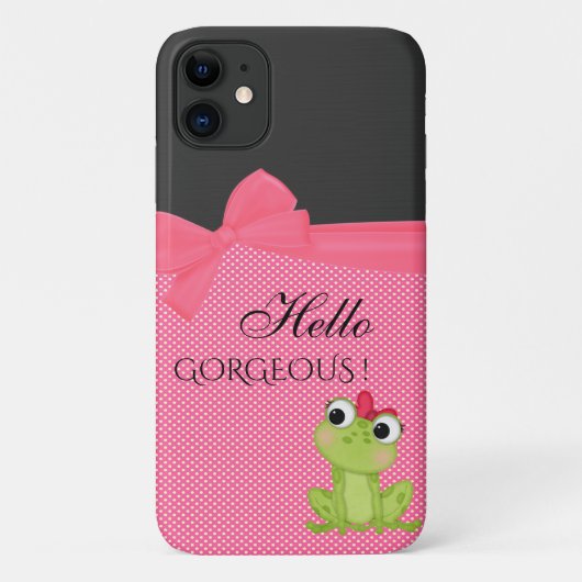 Polka Dots, Cute Froggy-Motivatie bericht Case-Mate iPhone Case (Achterkant)