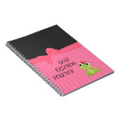 Polka Dots, Cute Froggy-Motivatie bericht Notitieboek (Rechterzijde)