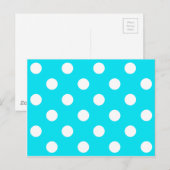 Polka dots cyaan hex code 00E3F4 Briefkaart (Voorkant / Achterkant)