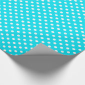 Polka dots cyaan hex code 00E3F4 Cadeaupapier (Hoek)