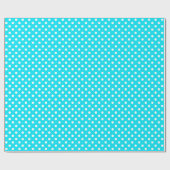 Polka dots cyaan hex code 00E3F4 Cadeaupapier (Vlak)